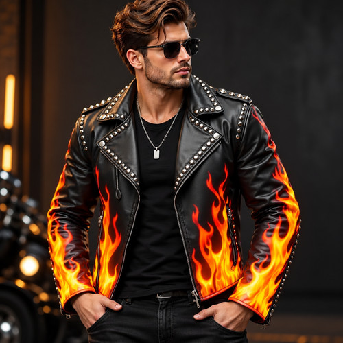 Giacca motociclista uomo vera - uomo,
