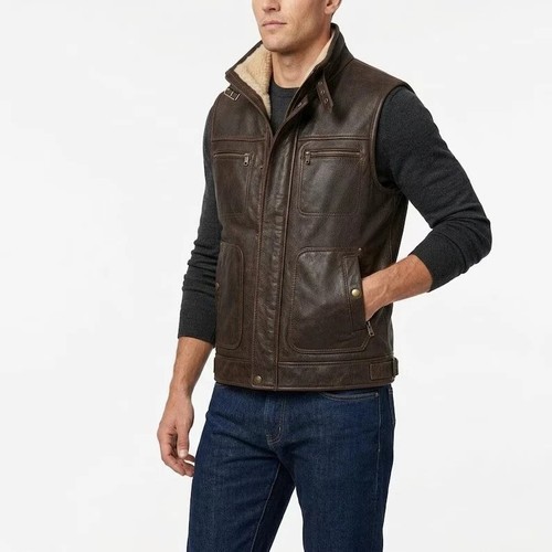 Gilet uomo pelle pecora - di,