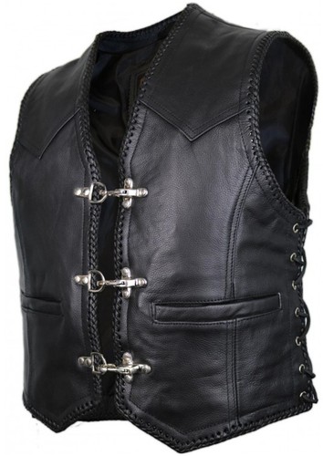 Gilet biker homme cuir - biker,