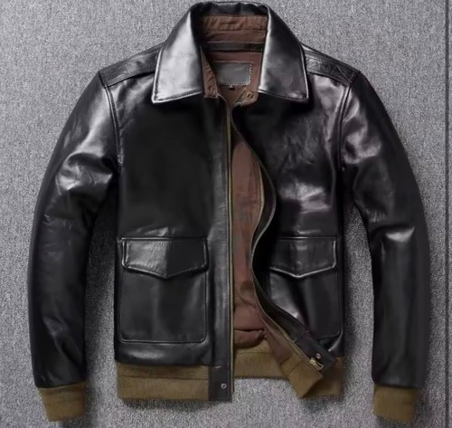 Giacca pelle boomer - di,