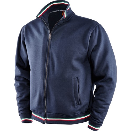 Felpa full zip cortina neri - felpa,