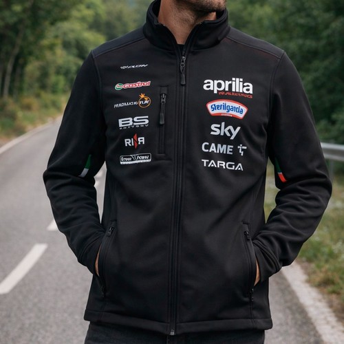 Chaqueta negra moto - , aprilia