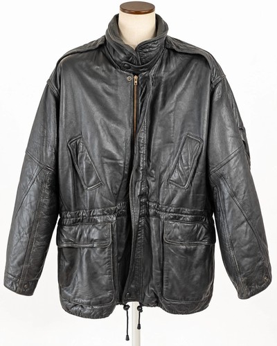 Cappotto pelle nero - pelle,