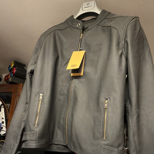 Gasoline giacca moto uomo nera