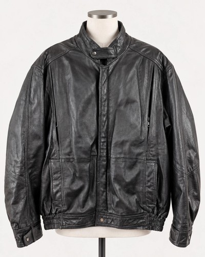 Giacca pelle nera vintage - in,