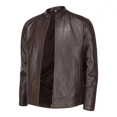 Giacca moto uomo marrone - moto, scuro