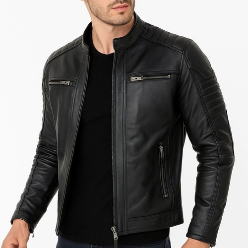 Giacca uomo vera pelle biker - vera,